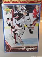 Front of card in protective sleeve