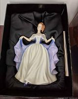 Figurine resting in satin-lined box
