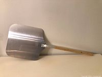 Full view of aluminum pizza peel