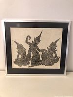 Framed Thai temple rubbing full view