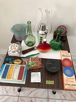 All items displayed on small table