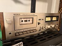 Front view of Sony TC-188SD cassette deck showing controls, transport buttons and cassette well