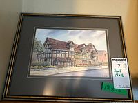 Full view of framed print with mat and frame