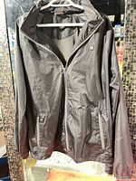 Front view of Quiksilver jacket on hanger