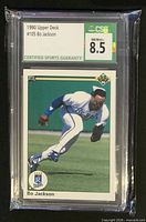 Front of CSG-encased card showing grade label 8.5 and Bo Jackson image