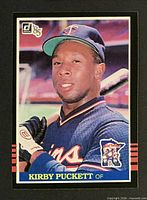 Front of Kirby Puckett 1985 Donruss rookie card