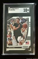 Front of SGC-slabbed LaMelo Ball Prizm rookie card showing grade label