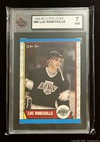 Front view of graded Luc Robitaille card showing slab, grade, and card image
