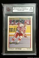 Front of KSA-slabbed card showing grade 8 label and player image