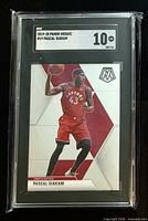 Front of SGC-slabbed Pascal Siakam Panini Mosaic card showing grade label