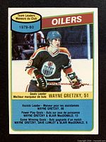 Front view of Wayne Gretzky OPC #182 Team Leaders card