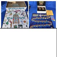 HuMmmzinger and Top 40 Trivia boards and components side-by-side