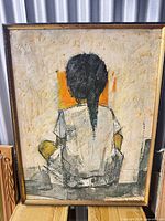 Full view of framed reproduction painting