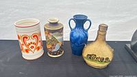 Front view of all four items