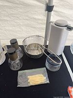 overview of all items on table
