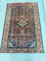 Full rug top view showing entire design