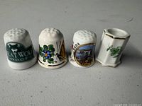 Front view of all four thimbles