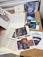 Overview of all printed materials laid out