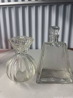 Front view of both glass items