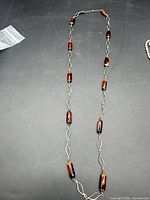 Full view of 33-inch sterling silver necklace laid flat