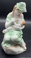 Front view of Herend nursing mother figurine