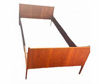 Assembled teak twin bed frame