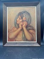 Full view of framed Renoir reproduction print