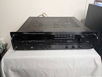 Front view showing controls, display, rack handles