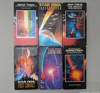 Front covers of all six Star Trek VHS tapes