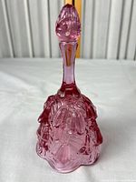 Full view of pink lily of the valley glass bell