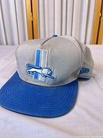 Front view of cap displaying logo, brim, and crown