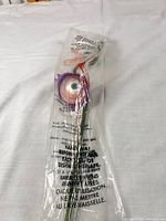 Full view of sealed bag containing novelty straw