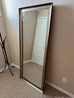 Mirror front view leaning against wall