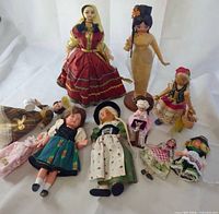 Group shot of all dolls