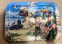 Front of metal tray showing GI Joe artwork