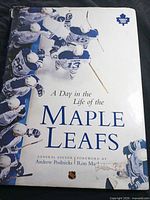 Front cover showing title, players, NHL and Maple Leafs logos
