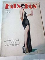 Front cover of Film Fun April 1935 with pin-up artwork and 20¢ price