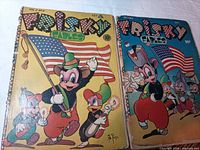 Front covers of both Frisky Fables comics
