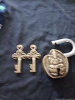 Padlock and two keys overview