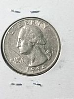 1994 Washington Quarter obverse in holder