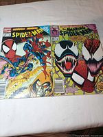 Front covers of both comic books