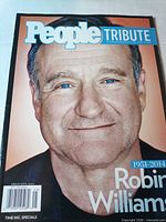 Front cover showing Robin Williams portrait and People Tribute masthead