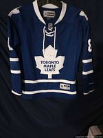 Front view of Toronto Maple Leafs Reebok jersey