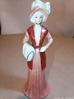 Full view of porcelain lady figurine front