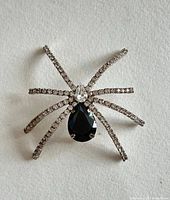 Front view of spider brooch showing stone arrangement
