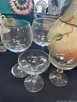 Fitz & Floyd cookie jar with goblets showing size and condition