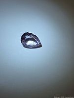Pear-cut amethyst top view