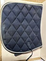 Navy diamond-quilted English saddle pad