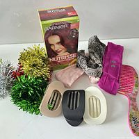 Group shot of boxed hair dye with all hair accessories