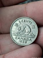 Reverse showing beaver and 1938 date